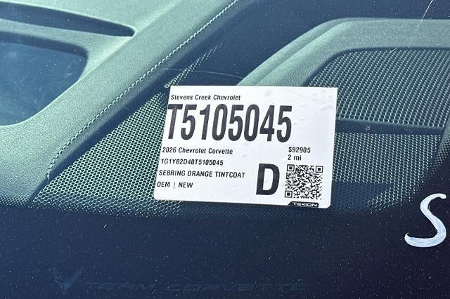 2026 Chevrolet Corvette Stingray 2LT