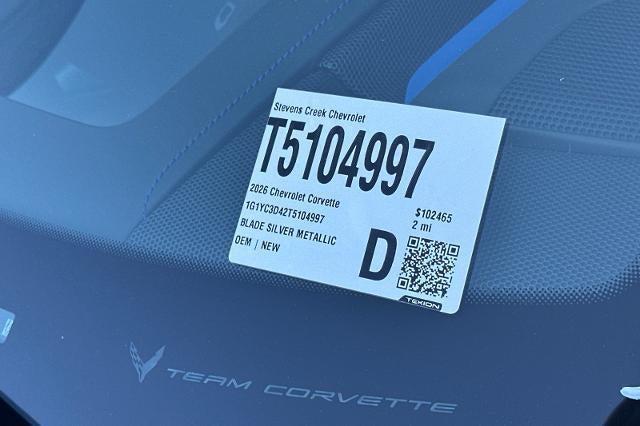 2026 Chevrolet Corvette Stingray 3LT